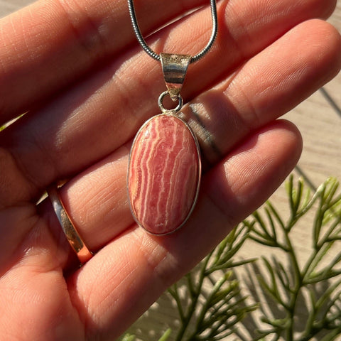 Ravenstone Rhodochrosite Necklace "Margaret"