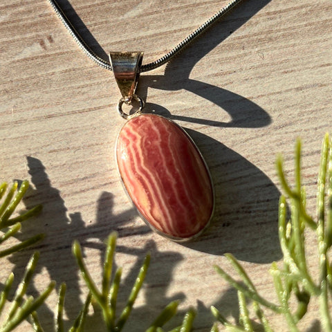 Ravenstone Rhodochrosite Necklace "Margaret"