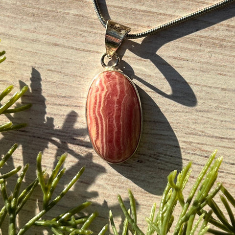 Ravenstone Rhodochrosite Necklace "Margaret"