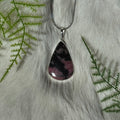 Ravenstone Rhodonite Necklace "Laine"