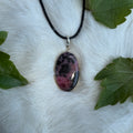 Ravenstone Rhodonite Necklace "Mari"
