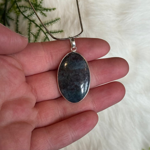 Ravenstone Ruby Kyanite Necklace "Cheryl"