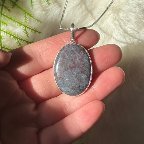 Ravenstone Ruby Kyanite Necklace "Sorrel"