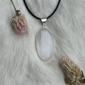 Ravenstone Selenite Necklace "Rose"