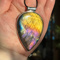 Ravenstone Sunset Labradorite Necklace "Madalena"