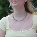 Ravenstone The Black Moonstone Bead Necklace | Silver Oxide