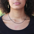 Ravenstone The Black Onyx Bead Necklace | Silver Oxide