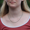 Ravenstone The Emerald Bead Necklace | Silver Oxide