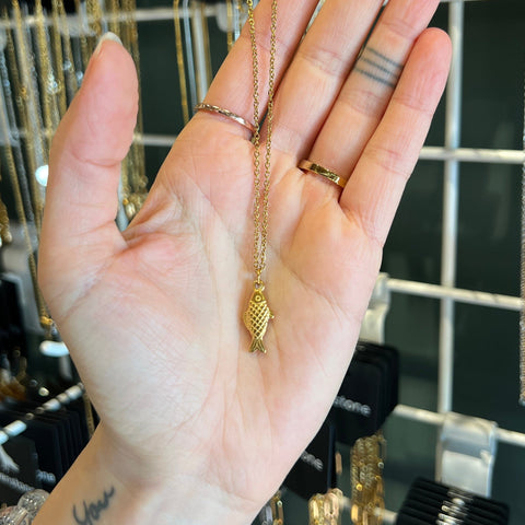 Ravenstone The Gold Fish Necklace