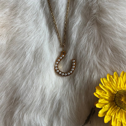 Ravenstone The Gold Horseshoe Necklace