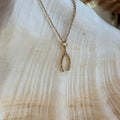 Ravenstone The Gold Wishbone Necklace