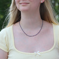 Ravenstone The Lapis Lazuli Bead Necklace | Silver Oxide