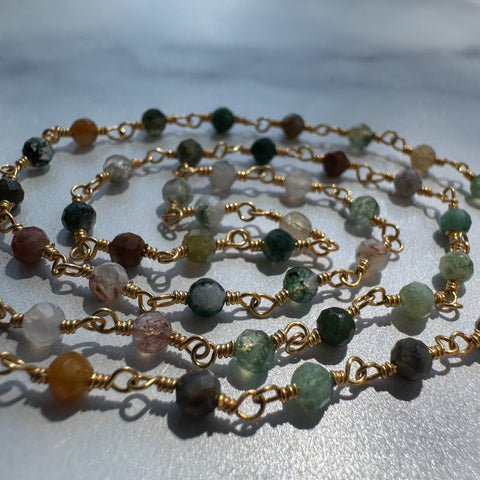 Ravenstone The Moss Agate Bead Necklace
