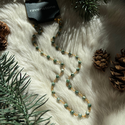 Ravenstone The Moss Agate Necklace