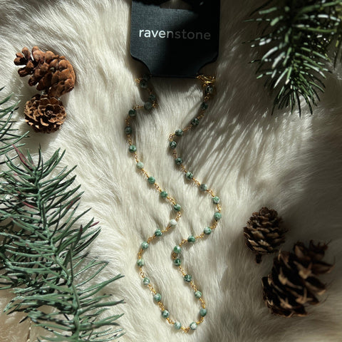 Ravenstone The Moss Agate Necklace