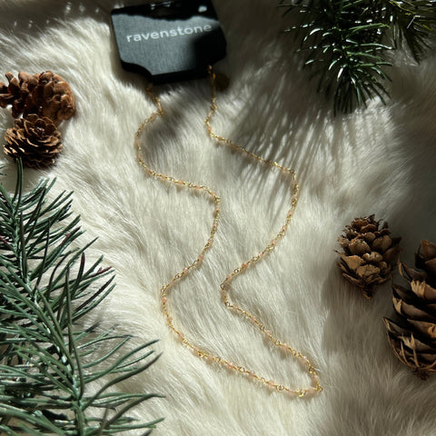 Ravenstone The Orange Moonstone Bead Necklace