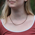 Ravenstone The Red Jasper Bead Necklace | Silver Oxide
