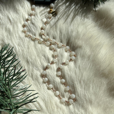 Ravenstone The Rose Gold Moonstone Necklace