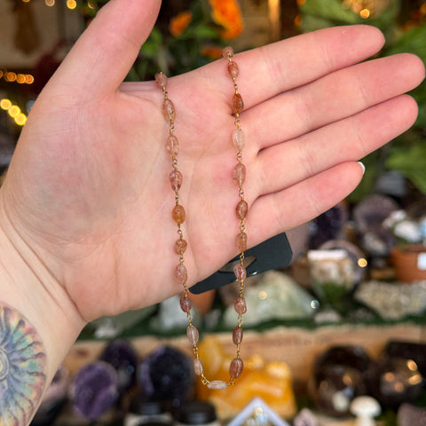 Ravenstone The Strawberry Quartz Necklace