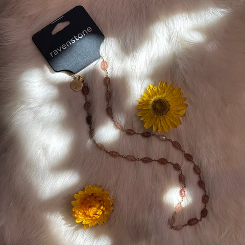 Ravenstone The Strawberry Quartz Necklace