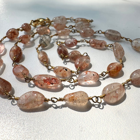 Ravenstone The Strawberry Quartz Necklace