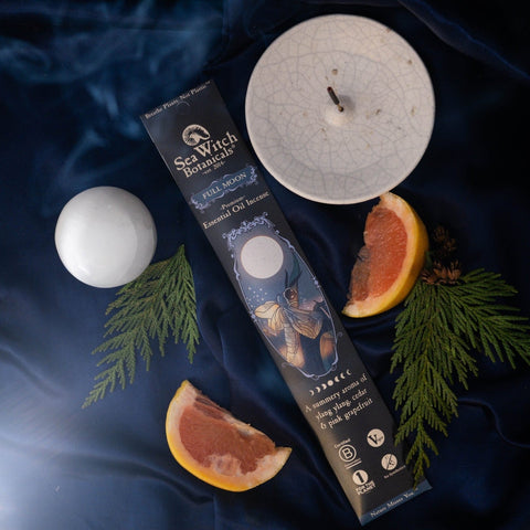 Sea Witch Botanicals Full Moon Incense: Ylang Ylang, Cedar, Pink Grapefruit