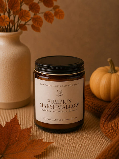 Spirit Glow Home & Body Essentials Pumpkin Marshmallow Soy Candle