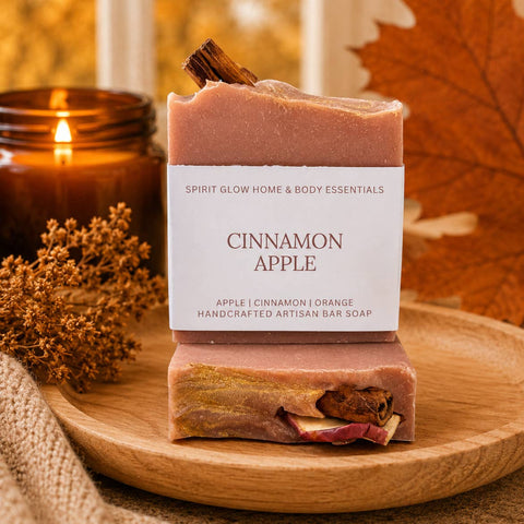 Spirit Glow Home & Body Essentials Cinnamon Apple - Handcrafted Artisan Soap Bar