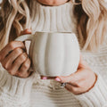 Sweet Water Decor Pumpkin Coffee Mug, Cream