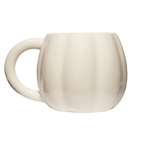 Sweet Water Decor Pumpkin Coffee Mug, Cream