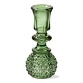 Tag Hobnail Glass Taper/Tealight Holder | Green