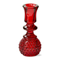 Tag Hobnail Glass Taper/Tealight Holder | Red