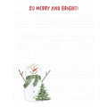 The Hearthside Collection So Merry and Bright! Snowman Notepad