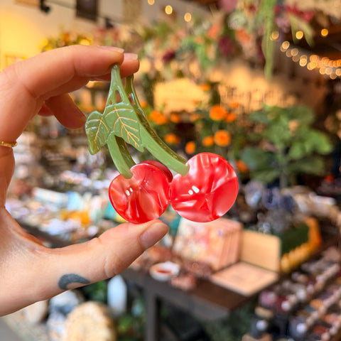 TheDivaSoap Red Cherry Hair Clip