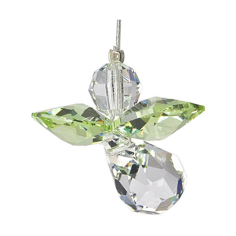 Woodstock Chimes Crystal Guardian Angel | Peridot