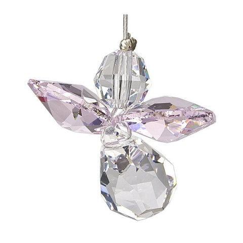 Woodstock Chimes Crystal Guardian Angel | Rose