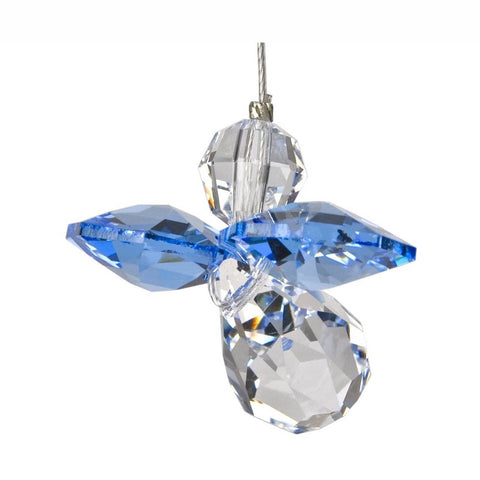Woodstock Chimes Crystal Guardian Angel | Sapphire