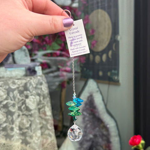 Woodstock Chimes Crystal Sunrise Cascade - Green