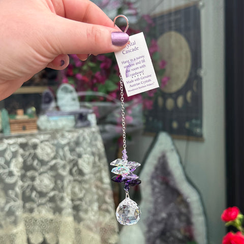 Woodstock Chimes Crystal Sunrise Cascade - Purple