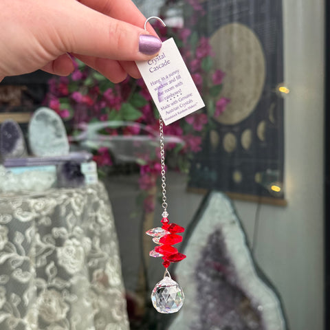 Woodstock Chimes Crystal Sunrise Cascade | Red