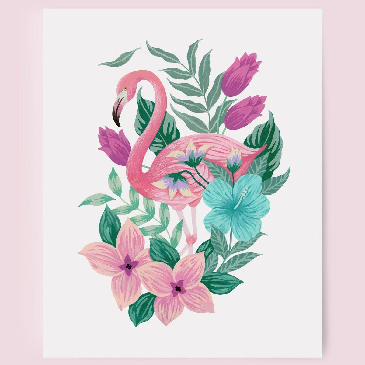 Mia Whittemore &quot;Flamingo Floral&quot; Art Print