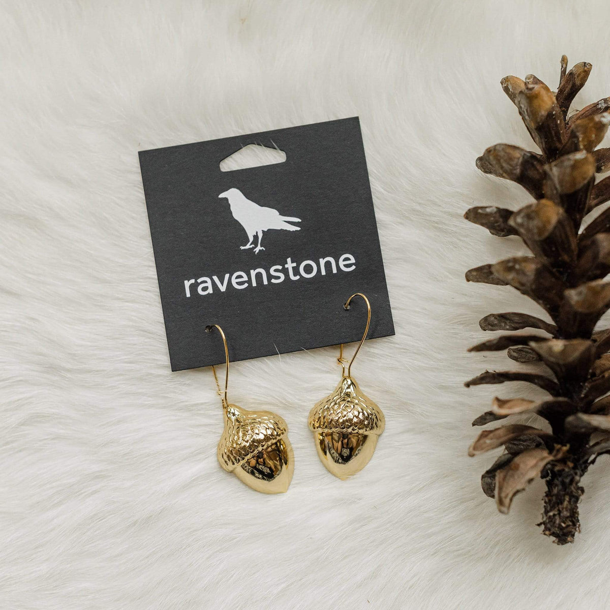 ravenstone The Golden Acorn Earrings