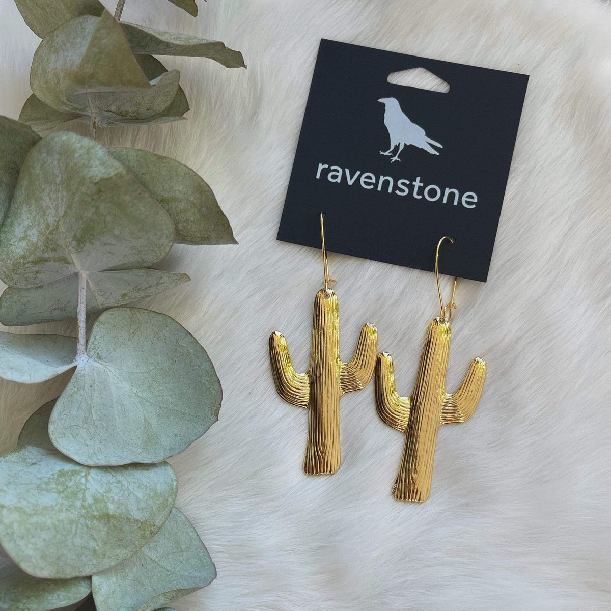 Ravenstone The Golden Cactus Earrings