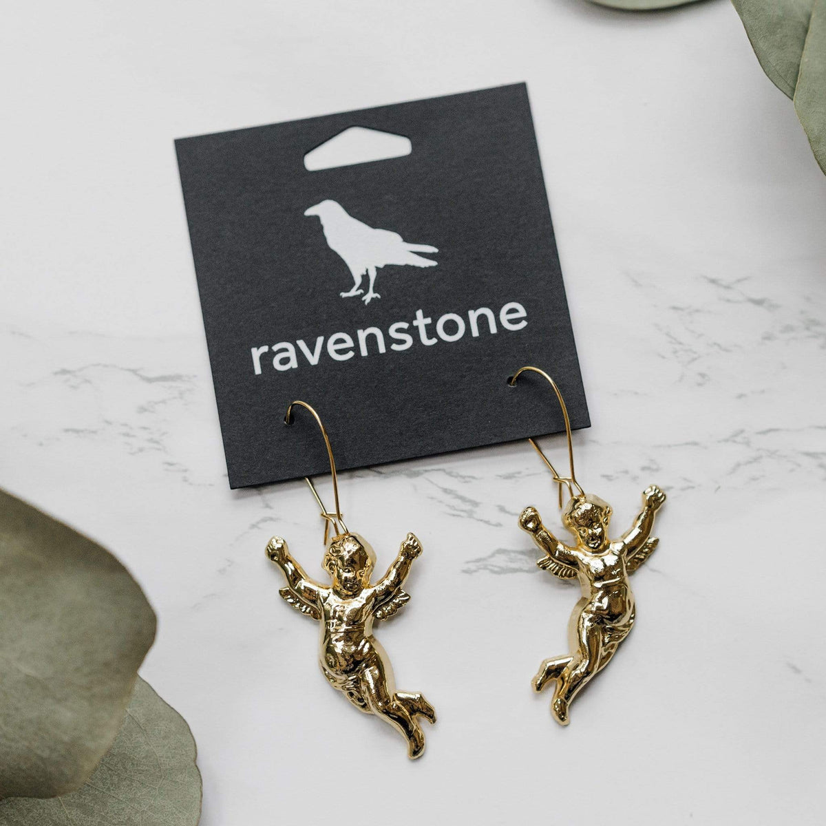 Ravenstone The Golden Cherub Earrings