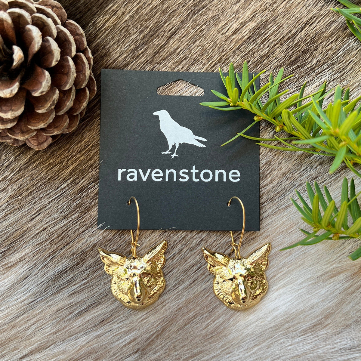 Ravenstone The Golden Fox Earrings