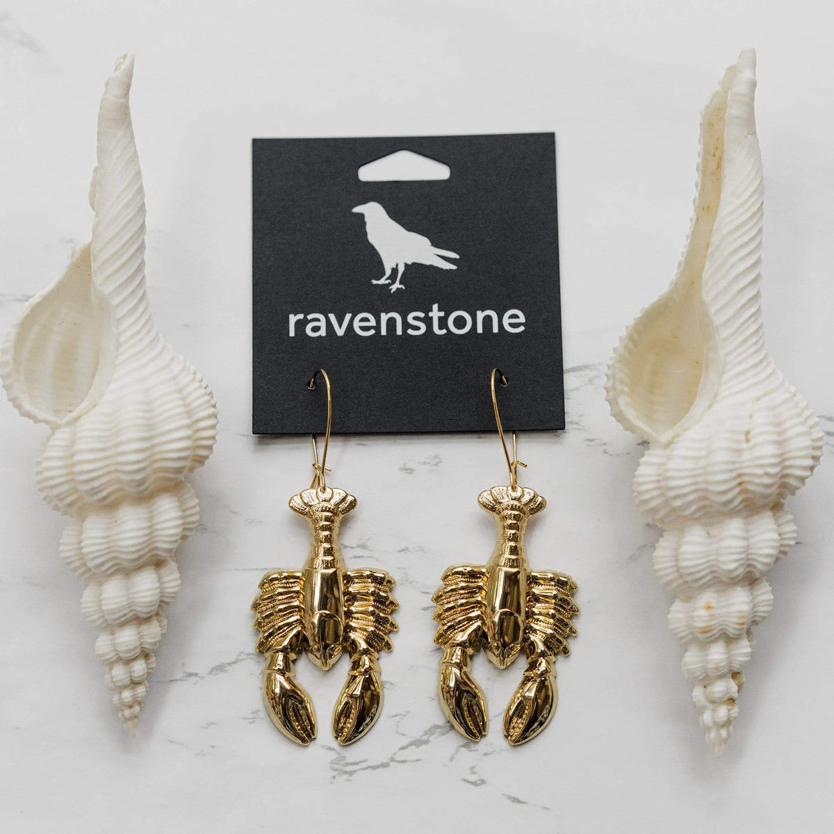 Ravenstone The Golden Lobster Earrings