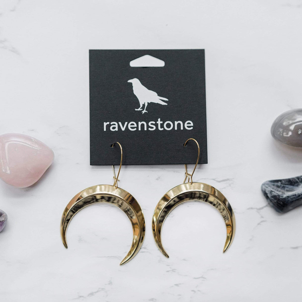 ravenstone The Golden Moon Earrings