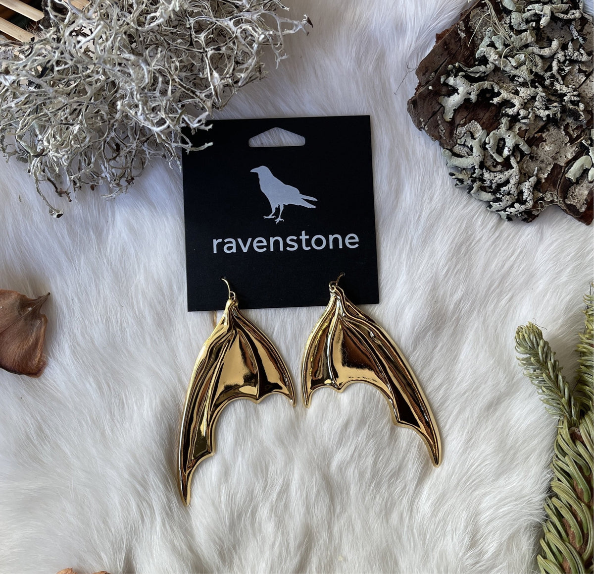 Ravenstone The Golden Wing Earrings