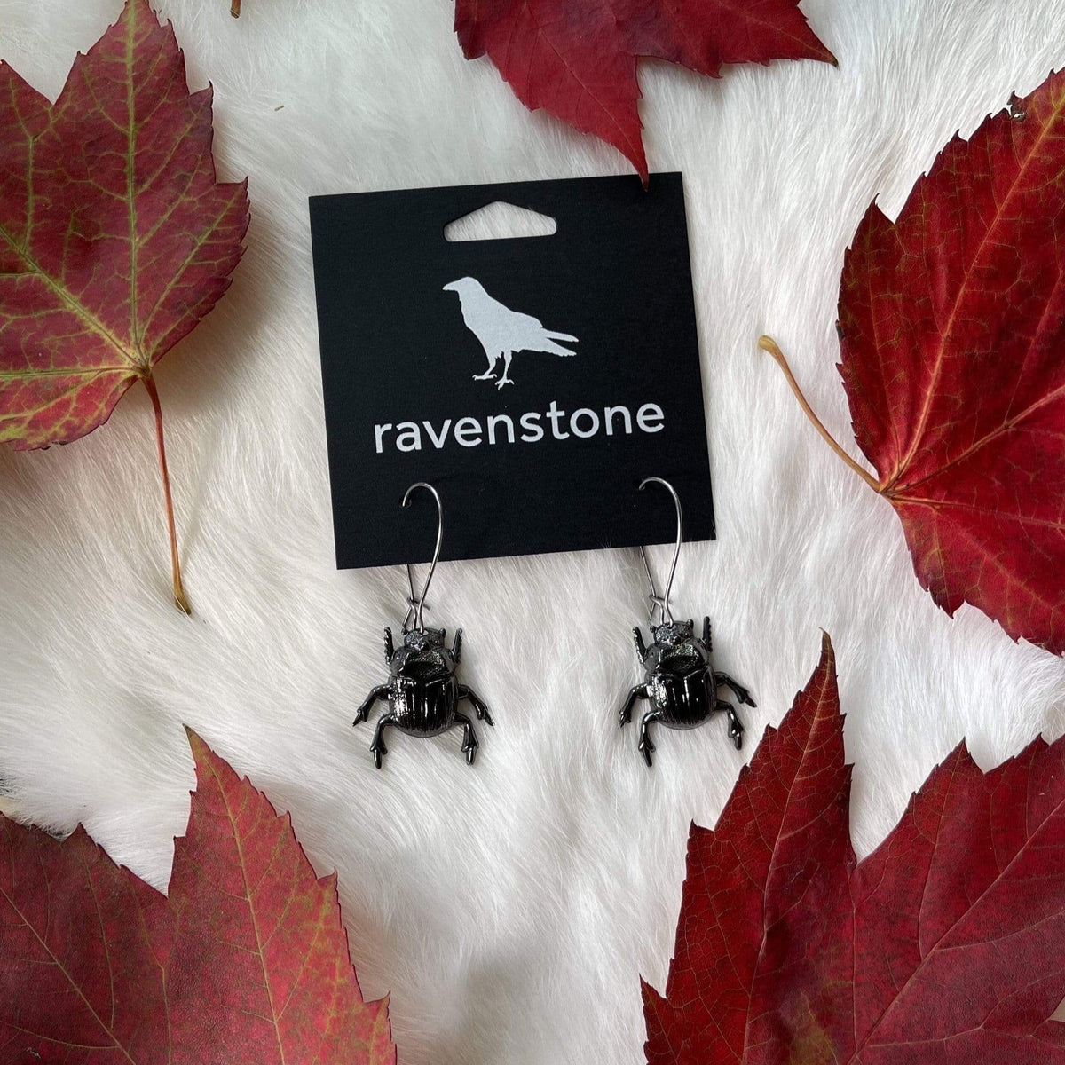 Ravenstone The Midnight Beetle Babe Earrings