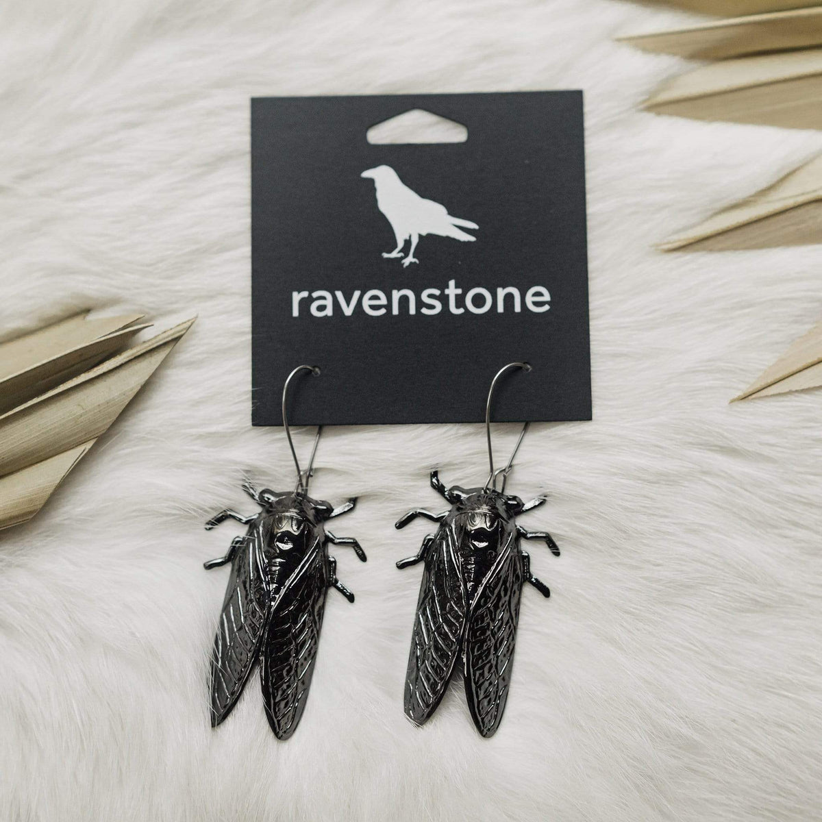 Ravenstone The Midnight Cicada Earrings